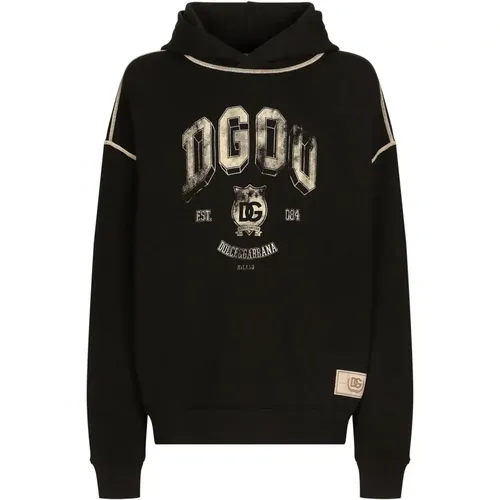 Schwarzer Pullover , Herren, Größe: L - Dolce & Gabbana - Modalova