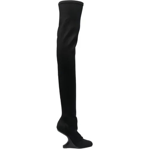 Neo Thigh Knee Boot , female, Sizes: 4 1/2 UK, 3 1/2 UK - Rick Owens - Modalova