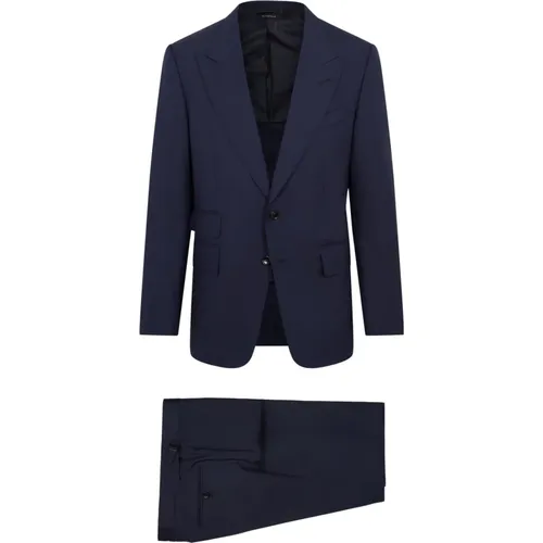 Wool Shelton Suit , male, Sizes: L - Tom Ford - Modalova