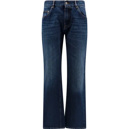Cotton Jeans with Logo Patch , female, Sizes: 2XL, M, 3XL, L - Dolce & Gabbana - Modalova