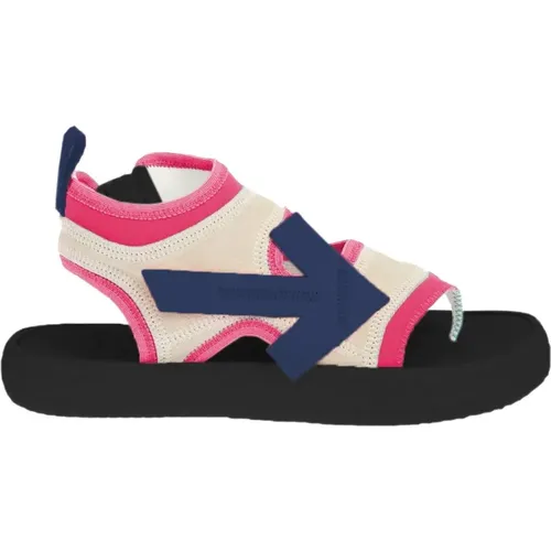 Fuchsia Neopren Wildleder Sandalen - Off White - Modalova