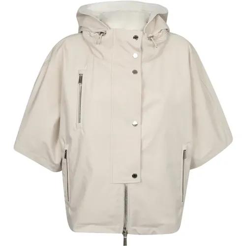 Lightweight short-sleeved hooded jacket , female, Sizes: XS, S - Moorer - Modalova