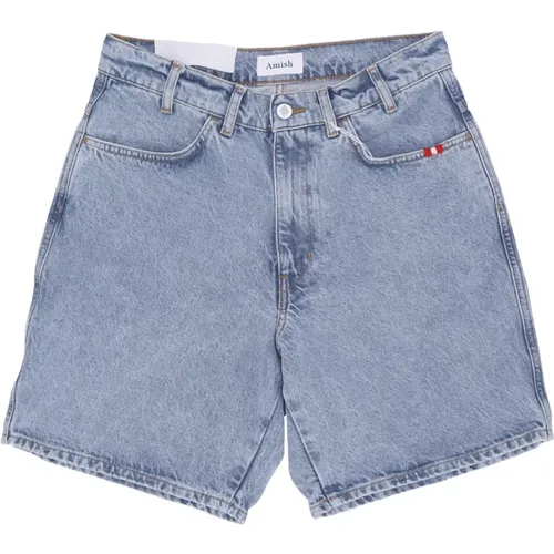 Denim Bermuda Shorts Straight Fit - Amish - Modalova