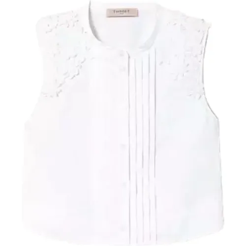 Weiße T-Shirts und Polos Set , Damen, Größe: L - Twinset - Modalova