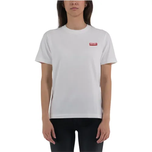 Short Sleeve T-Shirt with Paris Logo , female, Sizes: M - Kenzo - Modalova