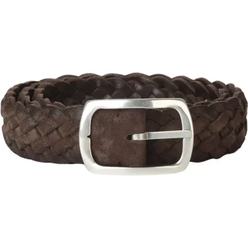 Reversible Hunting Double Suede Belt , male, Sizes: 105 CM - Orciani - Modalova