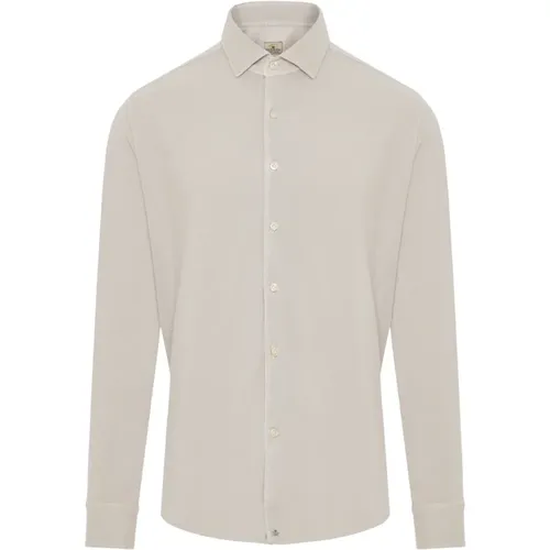 Piqué cotton shirt , male, Sizes: L, M, 2XL - Sonrisa - Modalova