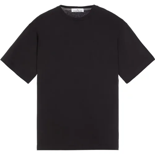 Short Sleeve Stripes Six Print T-Shirt , male, Sizes: M, XL, 2XL, L - Stone Island - Modalova