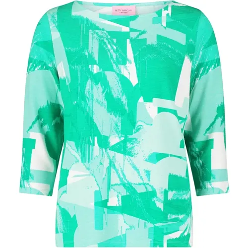 Gerippter Sweatshirt mit modernem grafischem Muster , Damen, Größe: 2XL - Betty Barclay - Modalova
