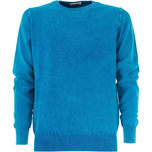 Herren Rundhals Pullover Pique , Herren, Größe: L - CASHMERE COMPANY - Modalova