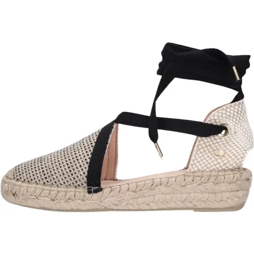 Schwarze Espadrilles mit Jutesohle , Damen, Größe: 39 EU - Fred de la Bretoniere - Modalova