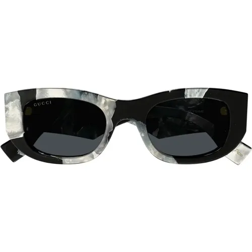 Linea Lettering Large Sonnenbrille , Damen, Größe: 51 MM - Gucci - Modalova