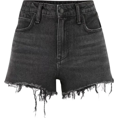 Schwarze Denim Bite Shorts , Damen, Größe: W27 - alexander wang - Modalova