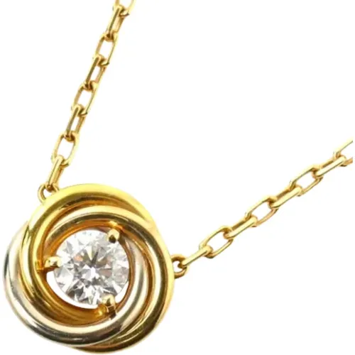 Pre-owned Gold necklaces , female, Sizes: ONE SIZE - Cartier Vintage - Modalova