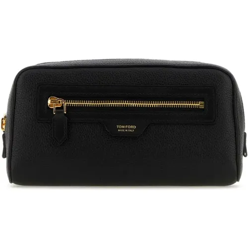 Schwarze Leder Beauty-Case Tom Ford - Tom Ford - Modalova