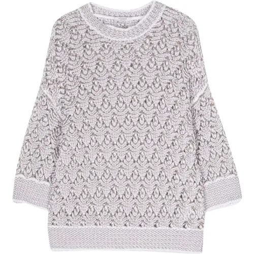 Graue Pullover für Frauen , Damen, Größe: L - PESERICO - Modalova