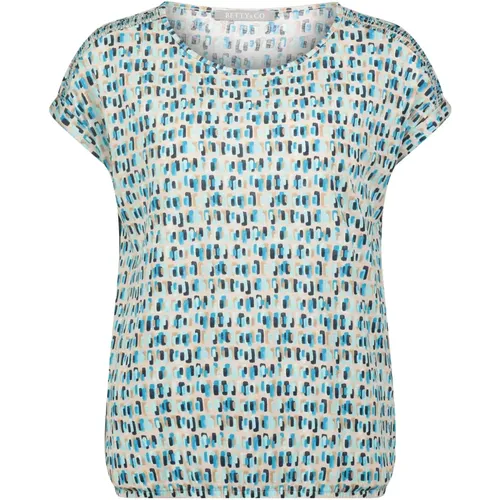 Grafik Print Casual Shirt , Damen, Größe: S - Betty & Co - Modalova