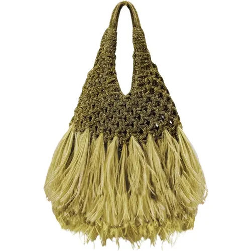 Plumes Handbag , female, Sizes: ONE SIZE - Hibourama - Modalova