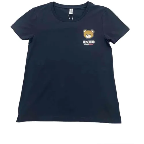 Lässiges Baumwoll T-Shirt , Damen, Größe: L - Moschino - Modalova