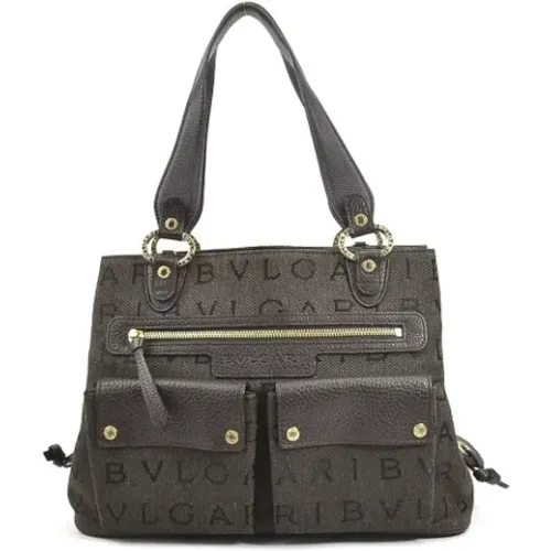 Pre-owned Canvas handbags , female, Sizes: ONE SIZE - Bvlgari Vintage - Modalova