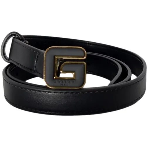 Eco-Leather Mini Belt with Enamel G Buckle , female, Sizes: 80 CM, 100 CM - Gaëlle Paris - Modalova