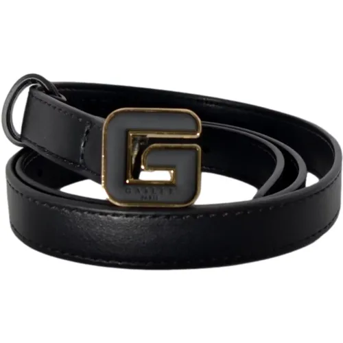 Eco-Leather Mini Belt with Enamel G Buckle , female, Sizes: 80 CM, 90 CM, 100 CM - Gaëlle Paris - Modalova