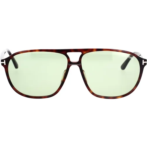 Navigator Sunglasses with Green Lens , unisex, Sizes: 61 MM - Tom Ford - Modalova