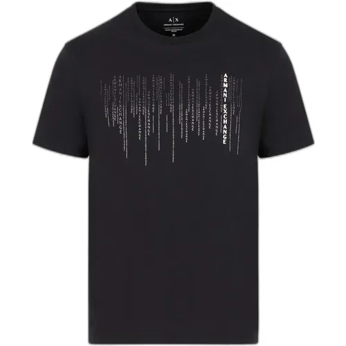 Printed Cotton T-shirt , male, Sizes: XS, XL, S, M, 2XL, L - Armani Exchange - Modalova
