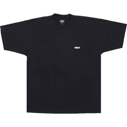 Schwarzes Heavyweight Tee Crew Neck T-shirt - Obey - Modalova