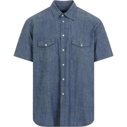 Western Indigo Cotton Shirt , male, Sizes: M, L, XL, S - Universal Works - Modalova