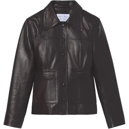 Cropped leather jacket , female, Sizes: S - Proenza Schouler - Modalova