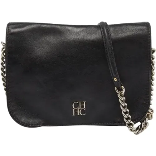 Pre-owned Leather shoulder-bags , female, Sizes: ONE SIZE - Carolina Herrera Pre-owned - Modalova