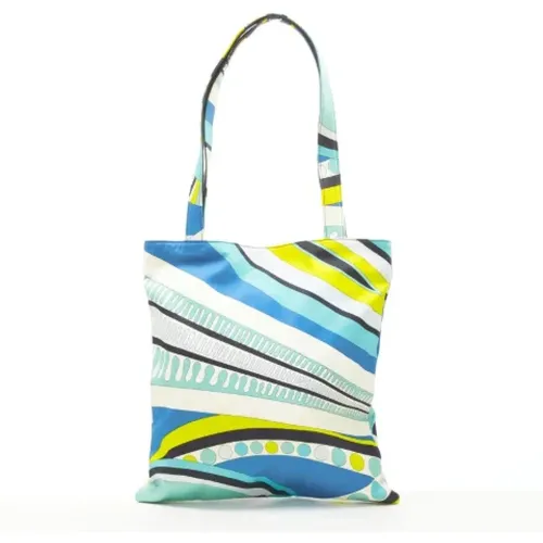 Pre-owned Cotton handbags , female, Sizes: ONE SIZE - Emilio Pucci Pre-owned - Modalova