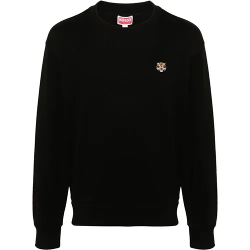 Schwarzer Lucky Tiger Crew Neck Pullover , Herren, Größe: 2XL - Kenzo - Modalova