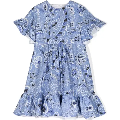 Blaues Paisley Print Kinderkleid - ETRO - Modalova