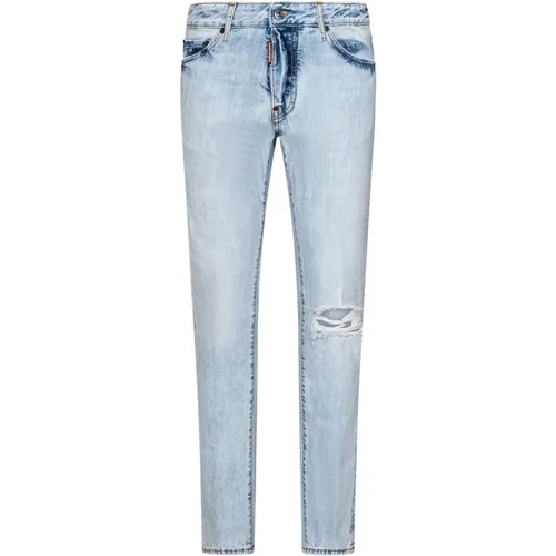 Blaue Denim Jeans Cool Guy Stil , Herren, Größe: 3XL - Dsquared2 - Modalova