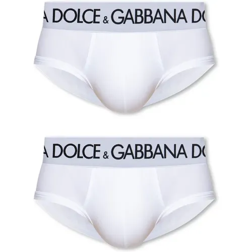 Logo-Slips 2er-Pack , Herren, Größe: S - Dolce & Gabbana - Modalova