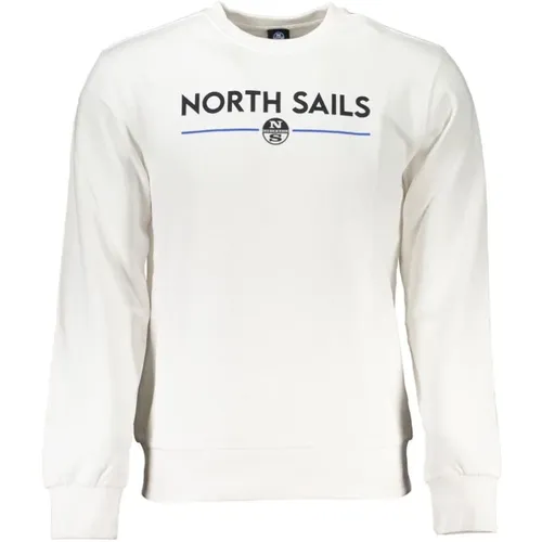 Cotton Sweatshirt with Logo Print , male, Sizes: XL, L, 2XL, 3XL, S, M - North Sails - Modalova