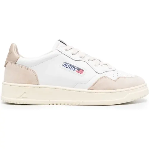 Beige Panelled Sneakers , male, Sizes: 6 UK - Autry - Modalova