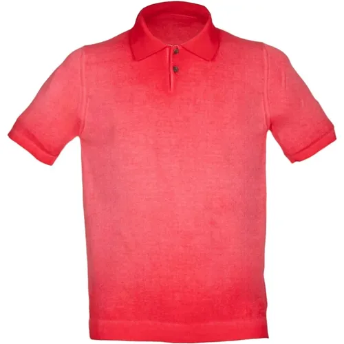 Rotes Polo Shirt mit Reverse Cold , Herren, Größe: XL - Alpha Studio - Modalova