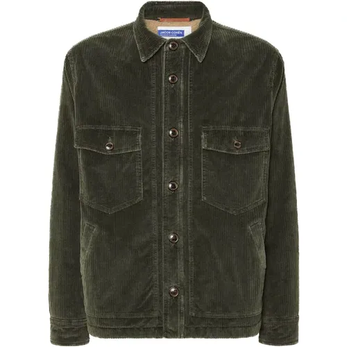 Corduroy Overshirt with Teddy Lining , male, Sizes: XL, L, M - Jacob Cohën - Modalova