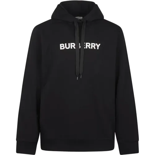 Logo Sweatshirt Hood Elasticated Cuffs , male, Sizes: M, XL - Burberry - Modalova