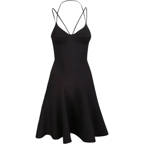 Flared Mini Dress Ss22 , female, Sizes: S, M - alexander mcqueen - Modalova