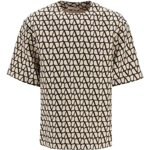 Seiden-Faille Iconographe T-Shirt - Valentino - Modalova