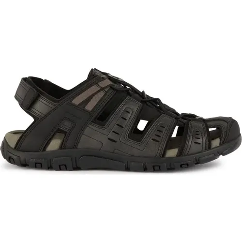 Strada Flat Sandals , male, Sizes: 10 UK, 9 UK, 8 UK - Geox - Modalova