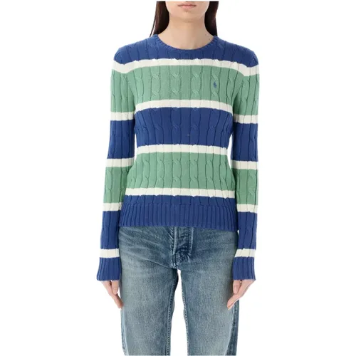 Striped Cable Jumper Multicolour Knitwear , female, Sizes: L - Ralph Lauren - Modalova