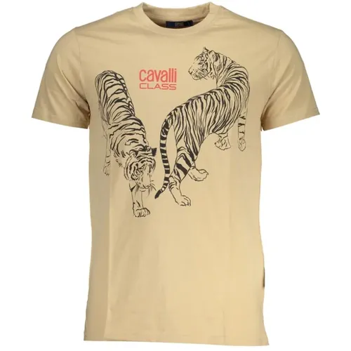 Print Logo Kurzarm Tee , Herren, Größe: L - Cavalli Class - Modalova