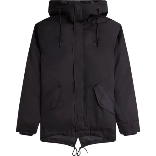Short Padded Parka with Hood , male, Sizes: L, 2XL, XL - Fred Perry - Modalova