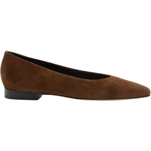 Cognac Wildleder Ballerinas , Damen, Größe: 38 1/2 EU - Parallele - Modalova