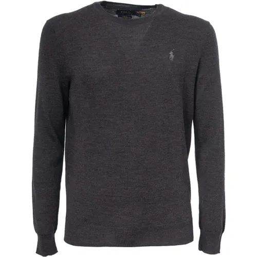 Italienischer Woll-Crewneck-Pullover , Herren, Größe: M - Polo Ralph Lauren - Modalova